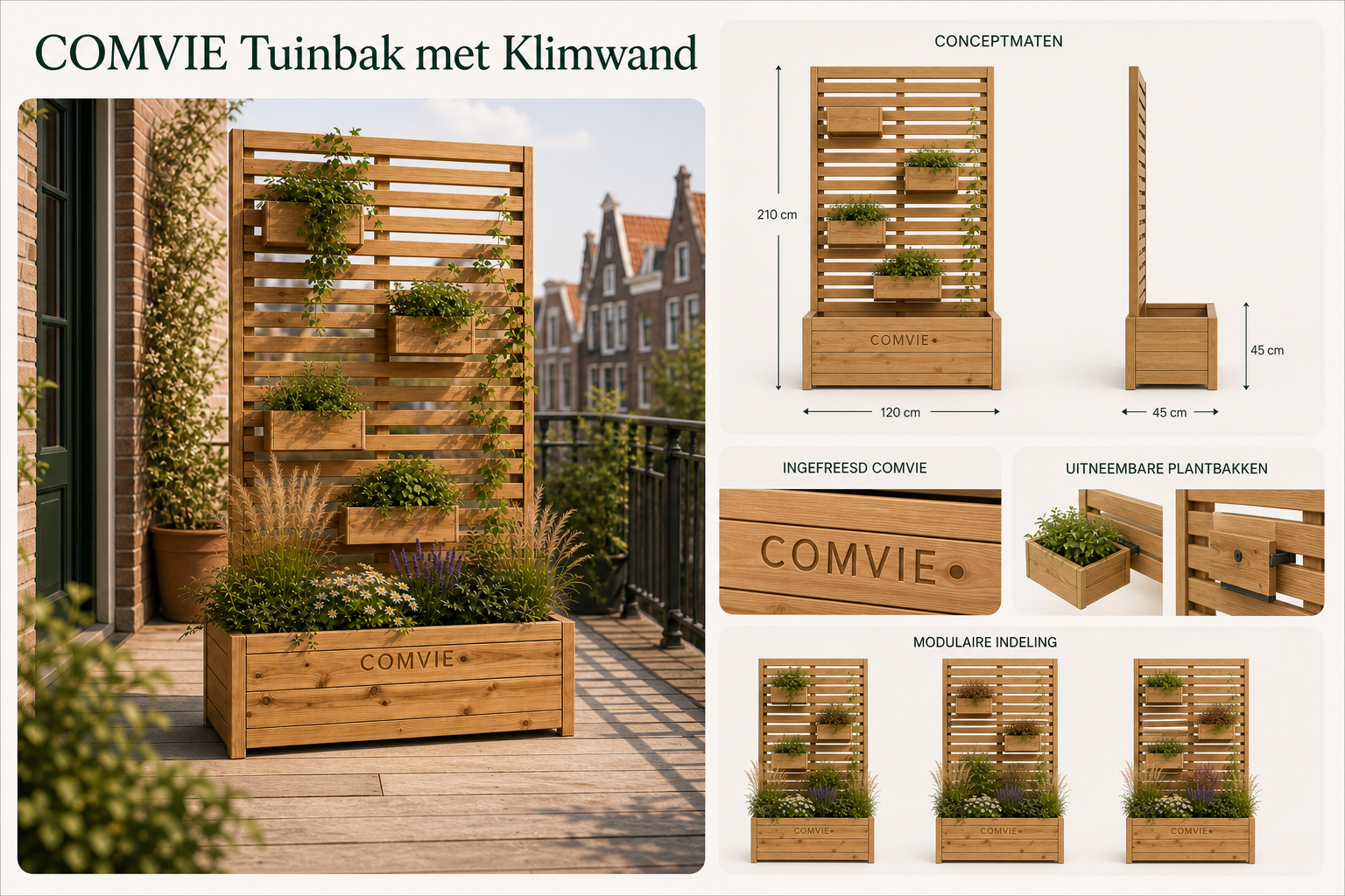 Tuinbak met Klimwand
